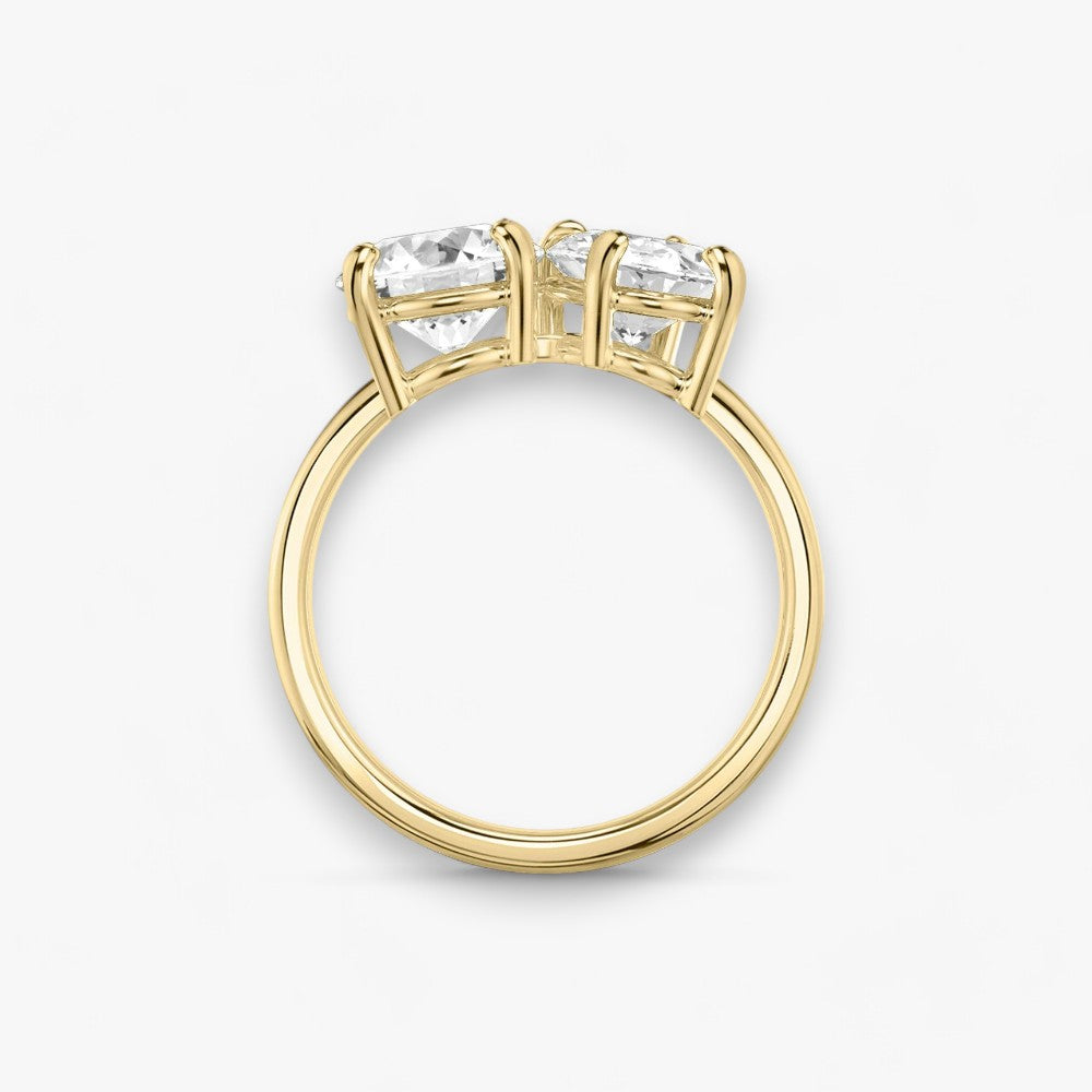 CHARME (Rund+ Oval natürlicher Diamant Gelbgold ohne Pavé )
