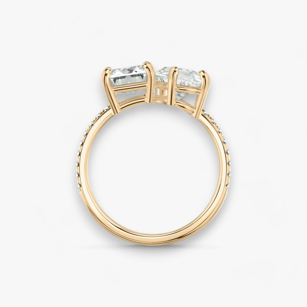 CHARME (Emerald + Tropfen Rosegold mit Pavé)