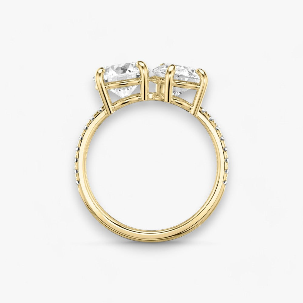 CHARME (Rund+ Tropfen Gelbgold mit Pavé)
