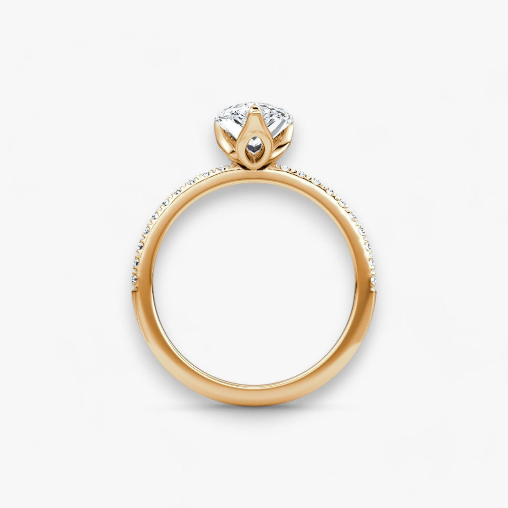 VENT (Tropfen natürlicher Diamant Rosegold mit Pave)