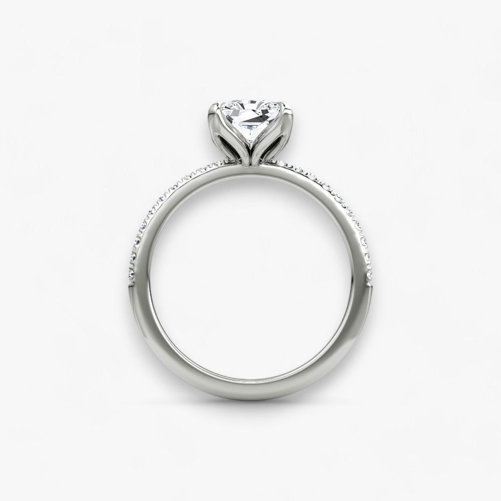 VENT (Radiant natürlicher Diamant Weissgold mit Pave)