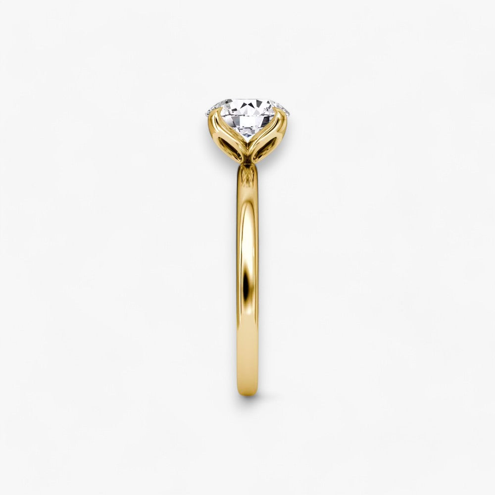 VENT (Rund natürlicher Diamant Gelbgold ohne Pave)