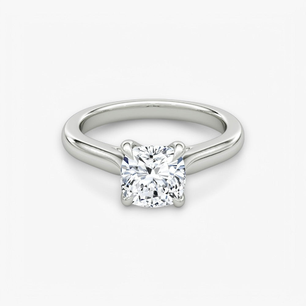 CELINÉ (Cushion Weissgold ohne Pave natürlicher Diamant)