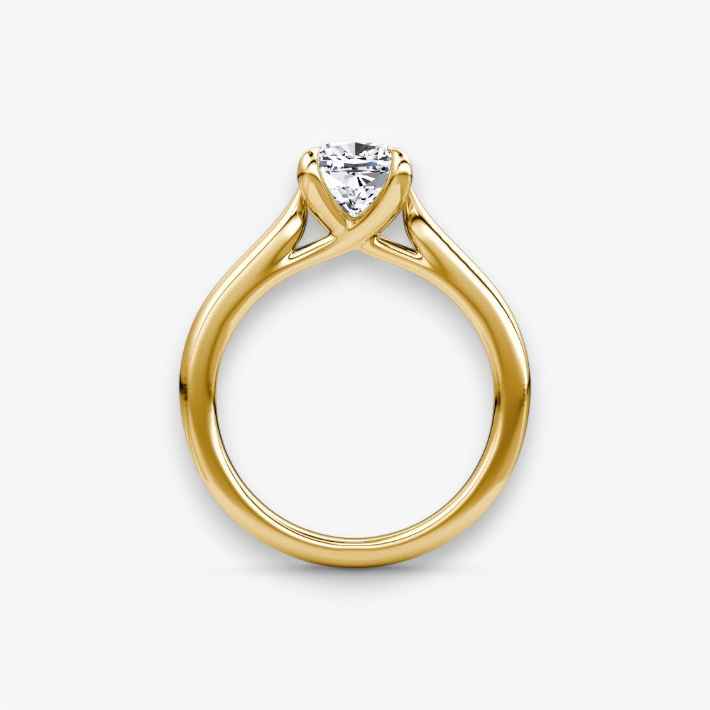CELINÉ (Cushion Gelbgold ohne Pave natürlicher Diamant)