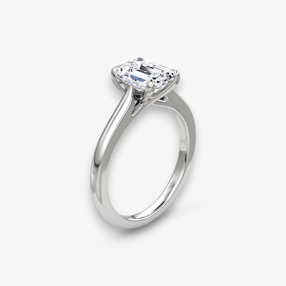 CELINÉ (Emerald Platin ohne Pave natürlicher Diamant)