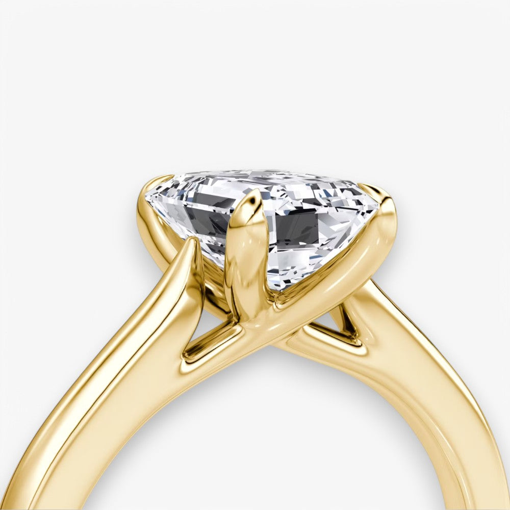 CELINÉ (Emerald Gelbgold ohne Pave natürlicher Diamant)