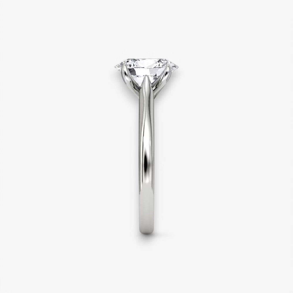 CELINÉ (Oval Platin ohne Pave natürlicher Diamant)