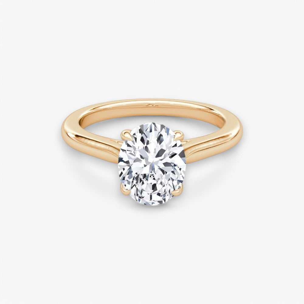 CELINÉ (Oval Rosegold ohne Pave natürlicher Diamant)