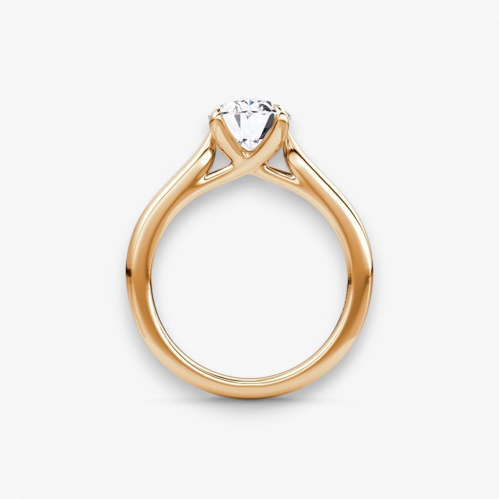 CELINÉ (Oval Rosegold ohne Pave natürlicher Diamant)