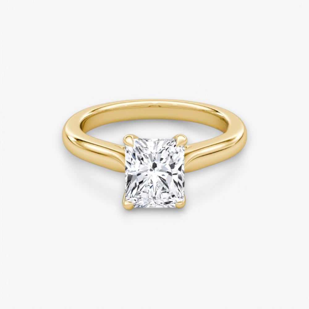 CELINÉ (Radiant Gelbgold ohne Pave natürlicher Diamant)