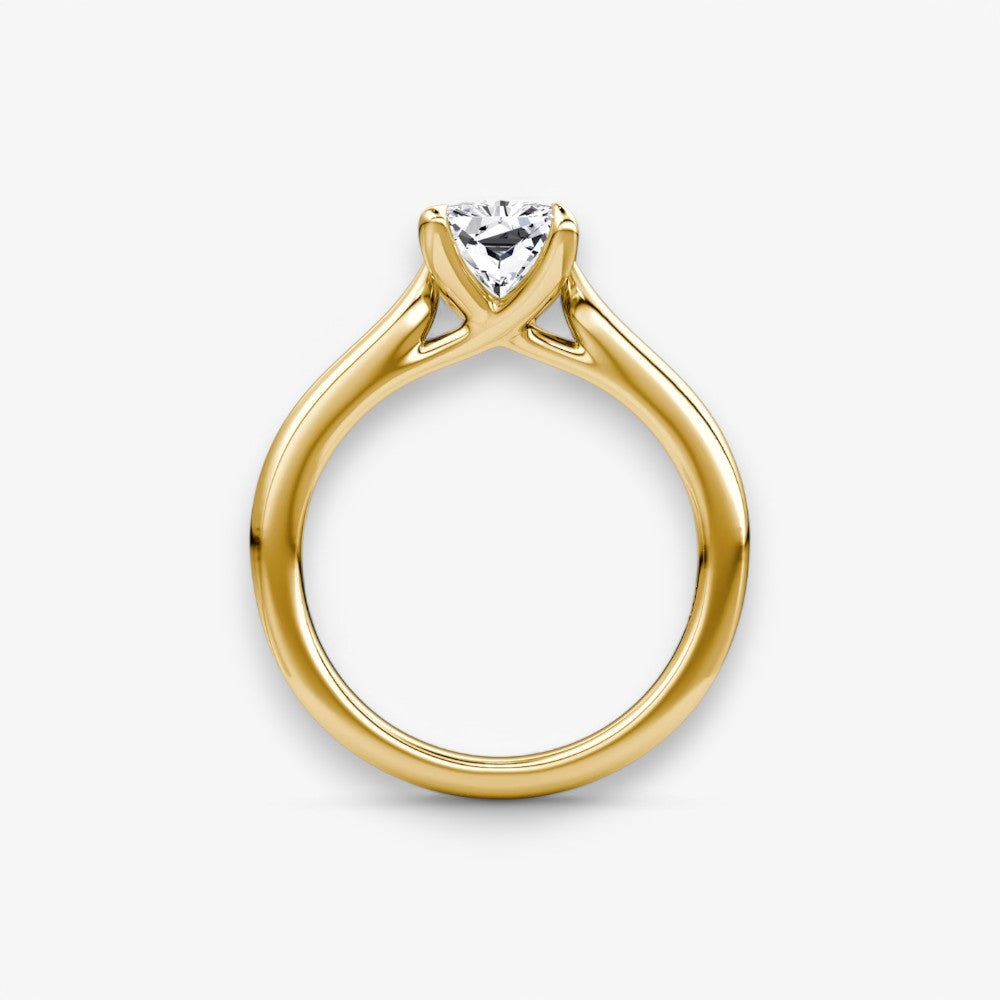 CELINÉ (Radiant Gelbgold ohne Pave natürlicher Diamant)
