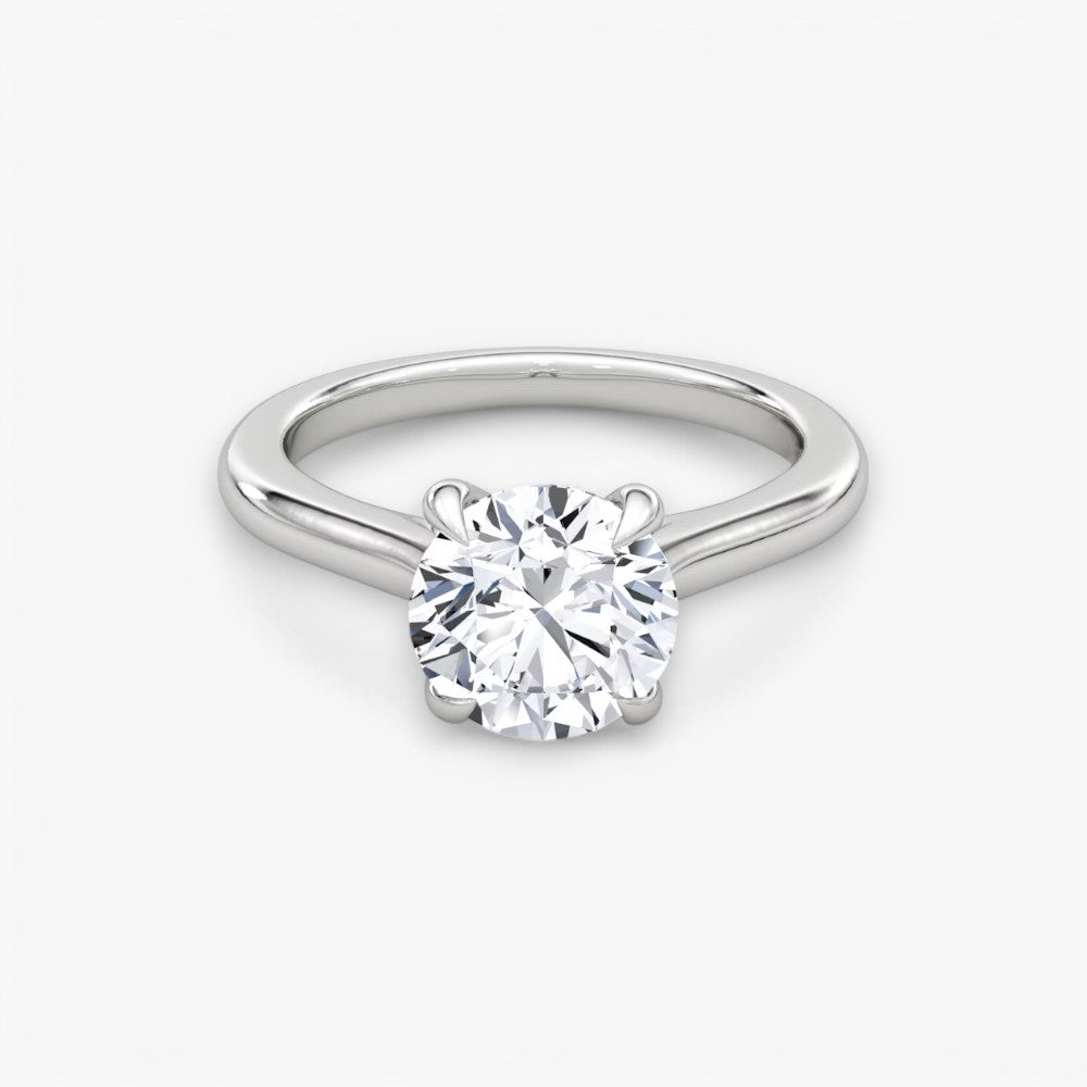 CELINÉ (Rund Platin ohne Pave natürlicher Diamant)