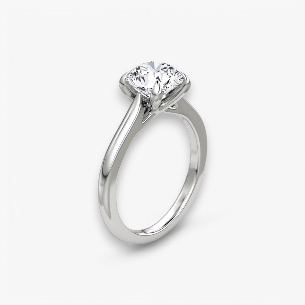 CELINÉ (Rund Platin ohne Pave natürlicher Diamant)