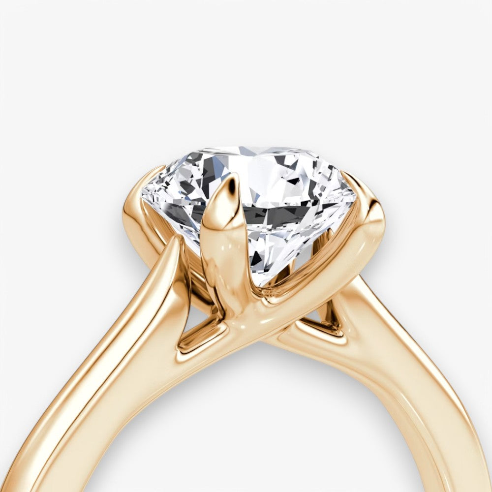 CELINÉ (Rund Rosegold ohne Pave natürlicher Diamant)