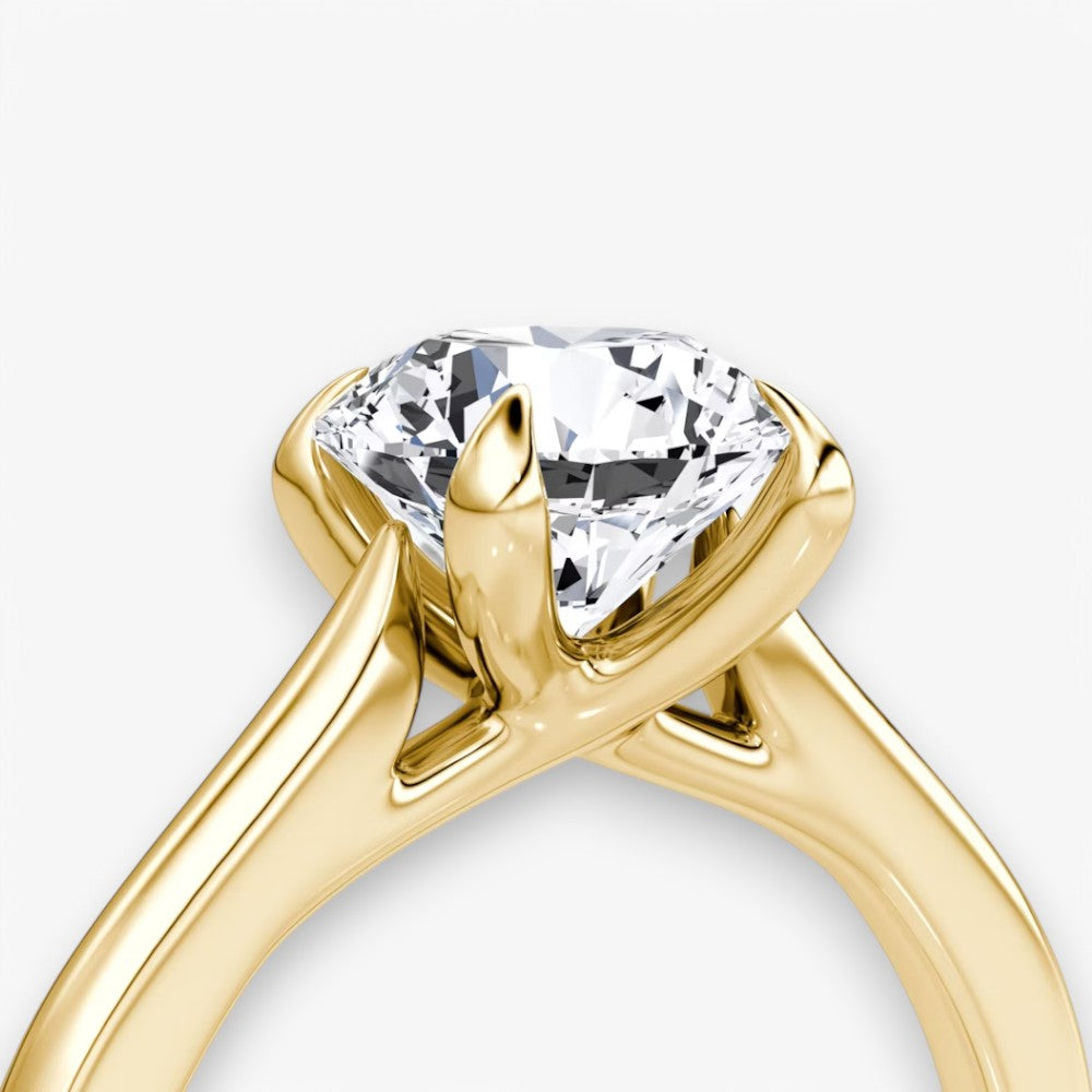 CELINÉ (Rund Gelbgold ohne Pave natürlicher Diamant)