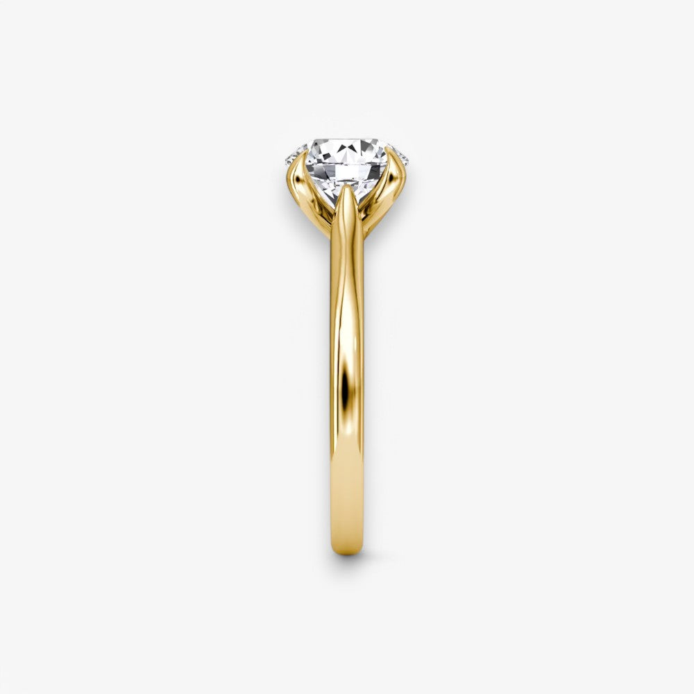 CELINÉ (Rund Gelbgold ohne Pave natürlicher Diamant)