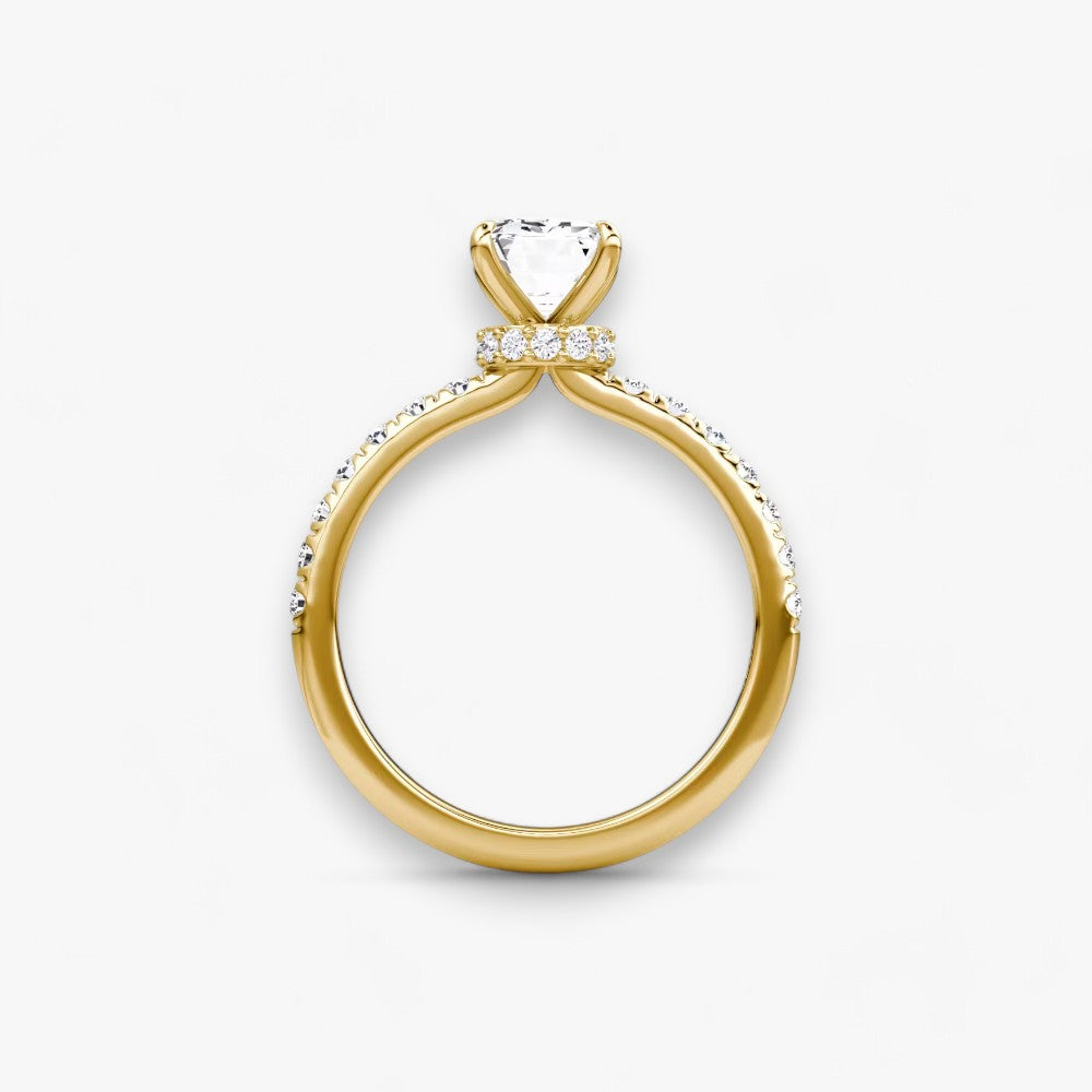JOIE (Emerald natural diamond yellow gold with pave)