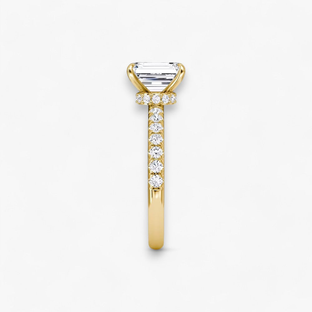 JOIE (Emerald natural diamond yellow gold with pave)