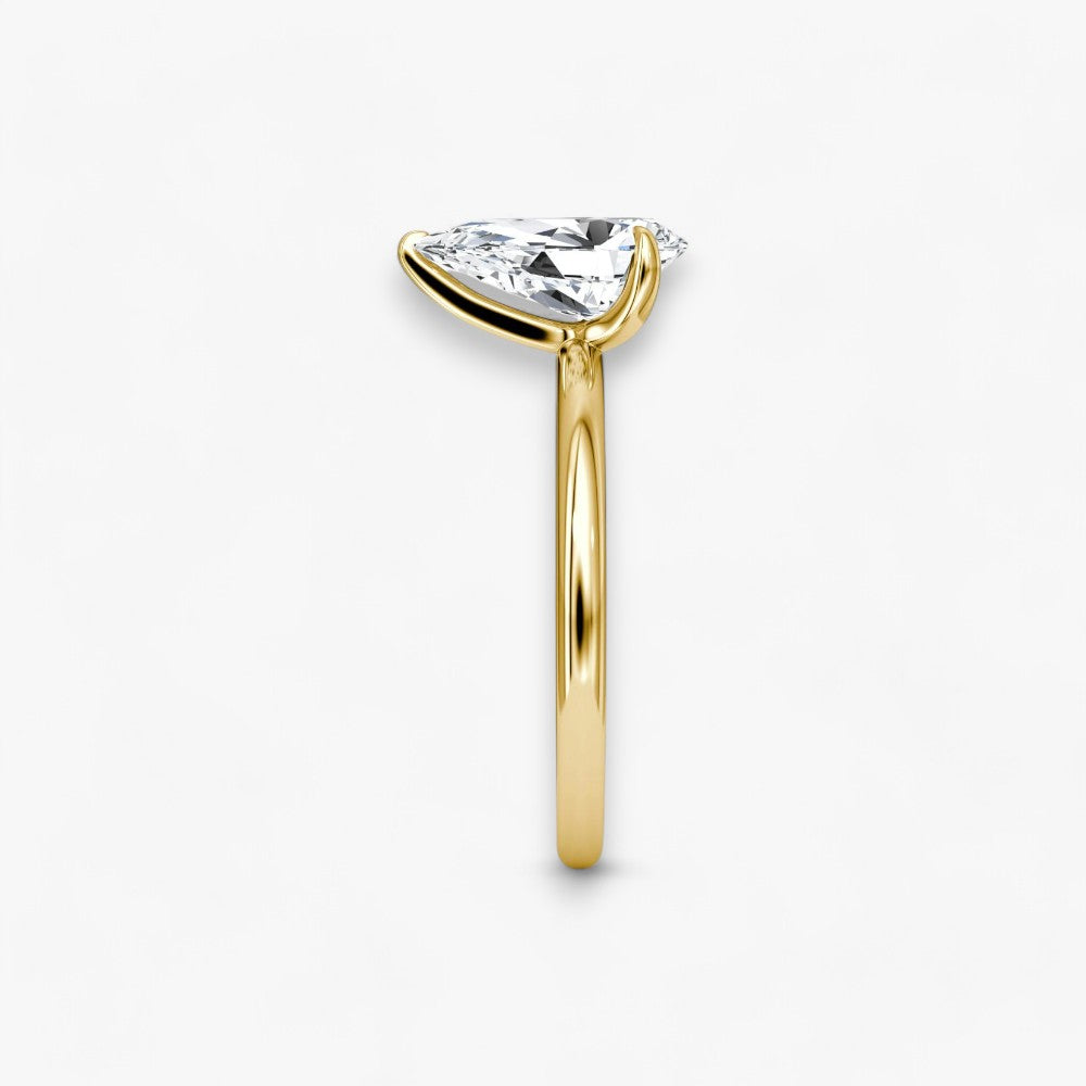 VITRA (Tropfen natürlicher Diamant Gelbgold ohne Pave)