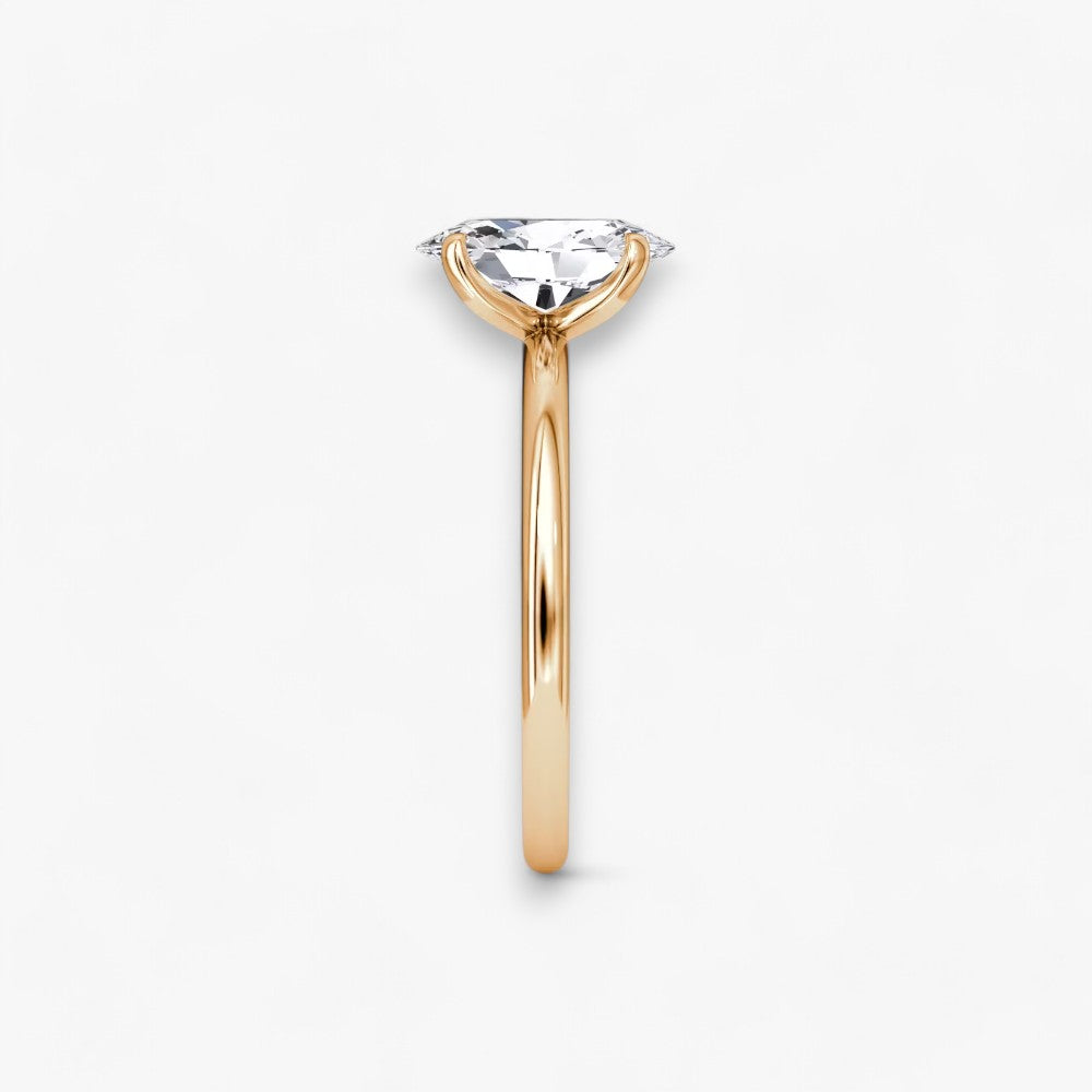 VITRA (Oval natürlicher Diamant Rosegold ohne Pave)