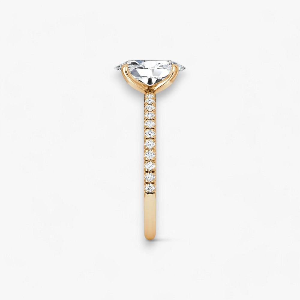 VITRA (Oval natürlicher Diamant Rosegold mit Pave)