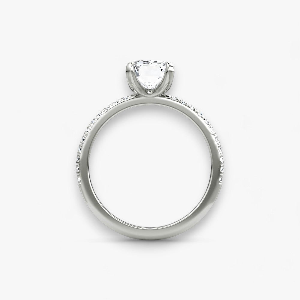 VITRA (Emerald natürlicher Diamant Platin mit Pave)