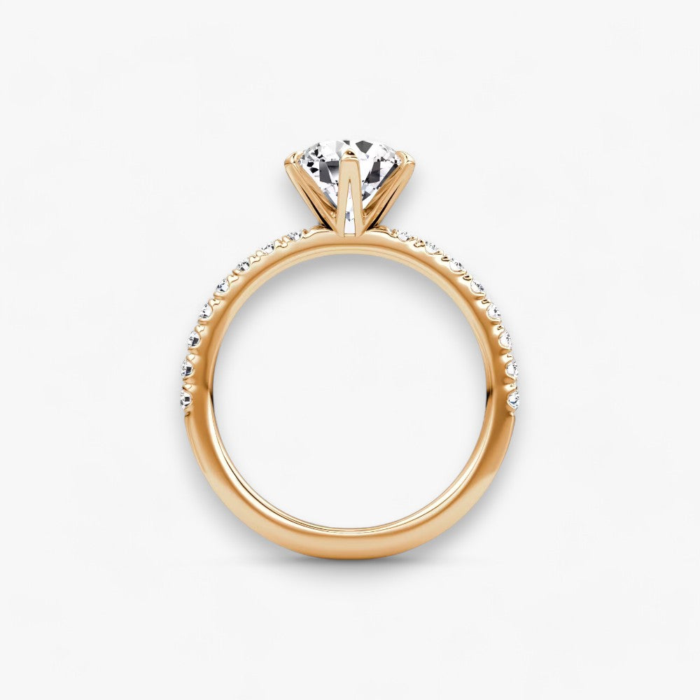 CLAIR (Rund Rosegold mit Pave LABGROWN)