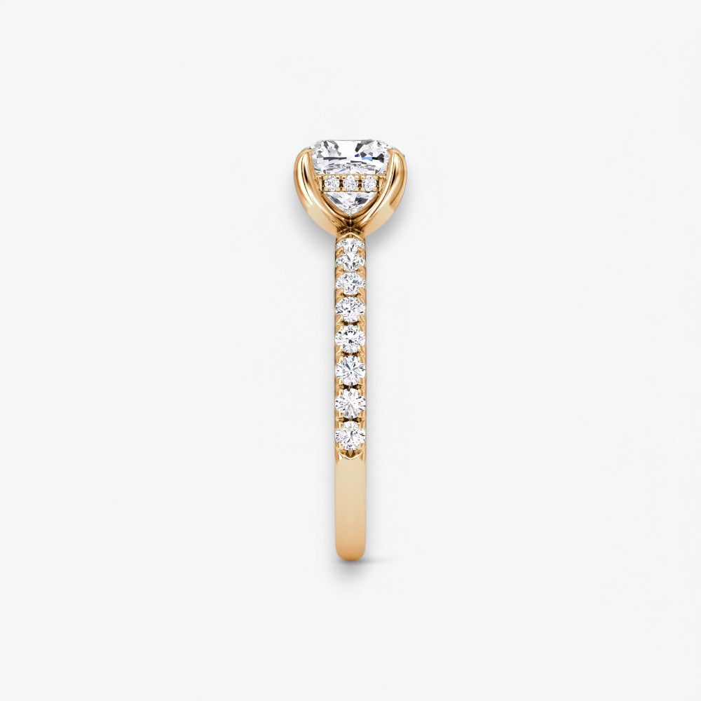 AMOUR (Cushion Rosegold mit Pave LABGROWN)