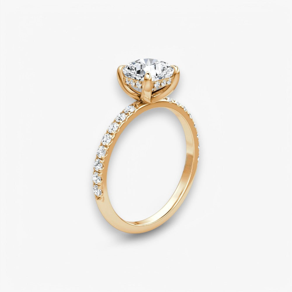 AMOUR (Cushion Rosegold mit Pave LABGROWN)