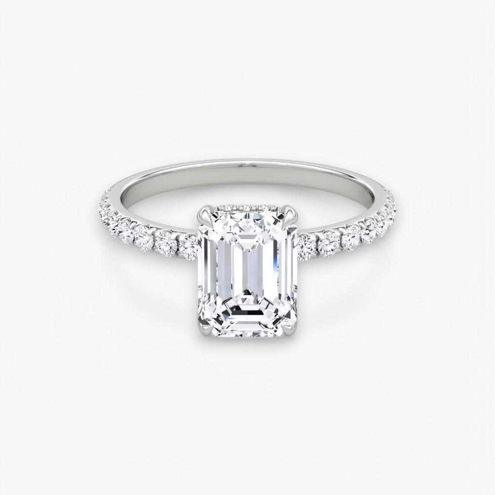 AMOUR (Emerald Platin mit Pave LABGROWN)