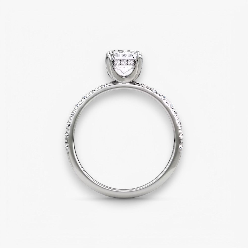 AMOUR (Emerald Platin mit Pave LABGROWN)