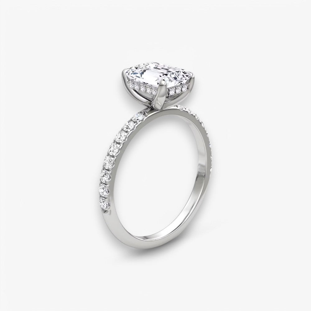 AMOUR (Emerald Platin mit Pave LABGROWN)