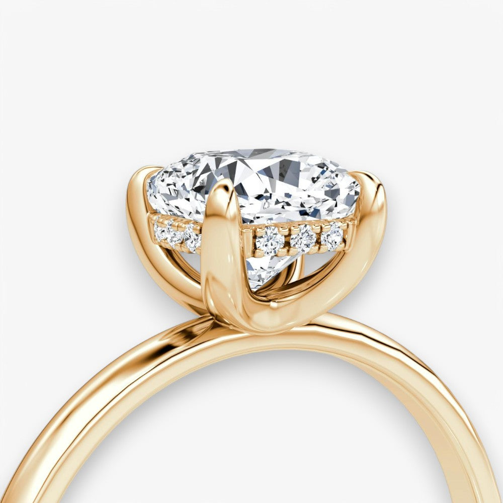 AMOUR (Cushion Rosegold ohne Pave natürlicher Diamant)