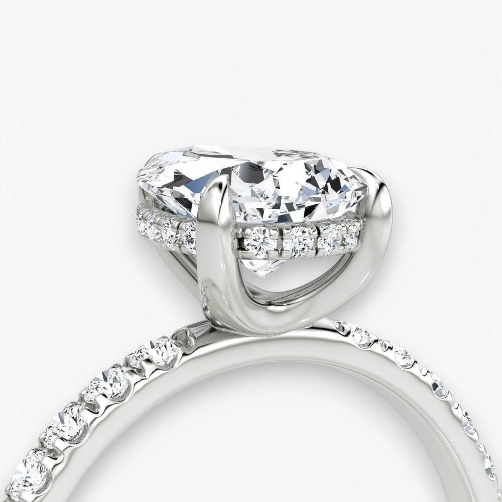 AMOUR (Tropfen natürlicher Diamant Platin mit Pave)