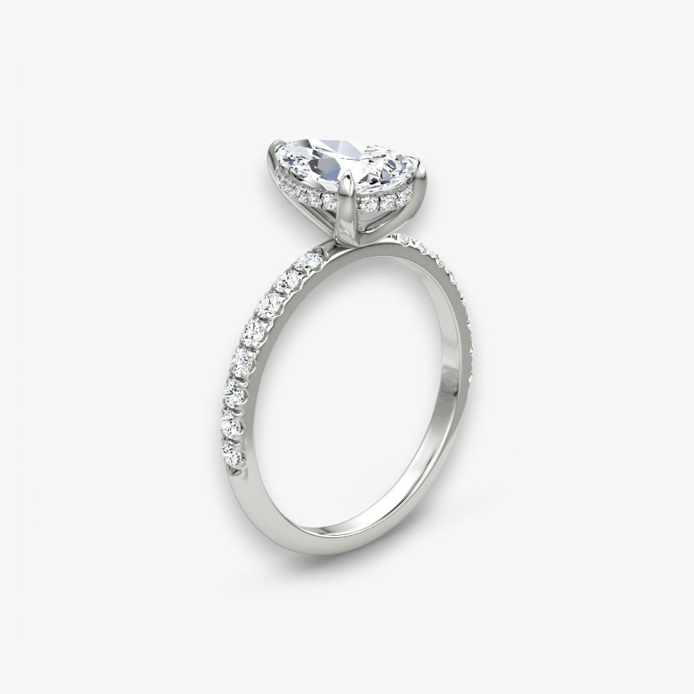 AMOUR (Tropfen Weissgold mit Pave LABGROWN)