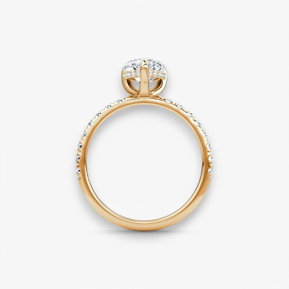 AMOUR (Tropfen Rosegold mit Pave LABGROWN)