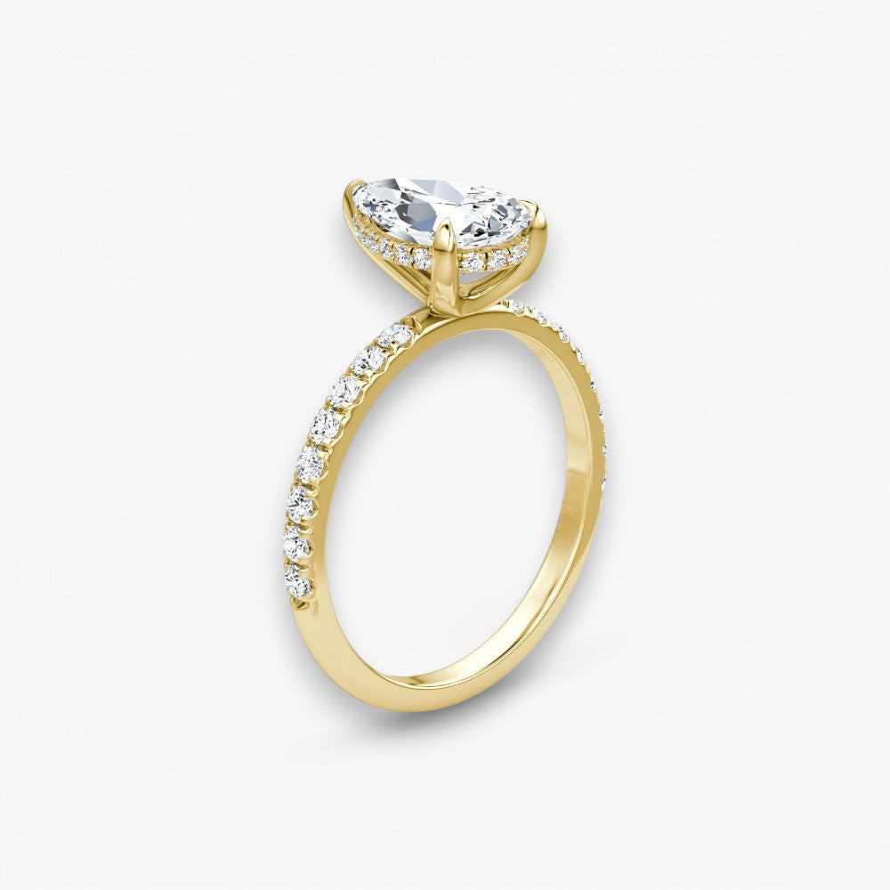 AMOUR (Tropfen Gelbgold mit Pave LABGROWN)