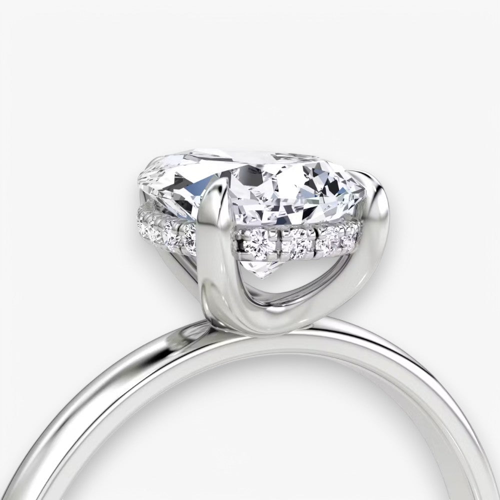 AMOUR (Tropfen natürlicher Diamant Platin ohne Pave)