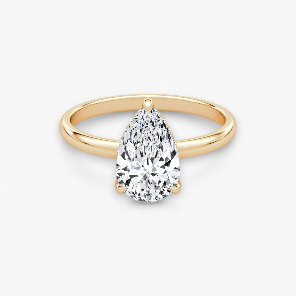 AMOUR (Tropfen natürlicher Diamant Rosegold ohne Pave)