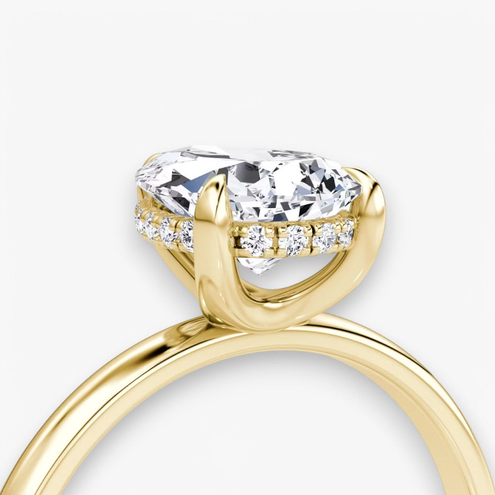 AMOUR (Tropfen natürlicher Diamant Gelbgold ohne Pave)