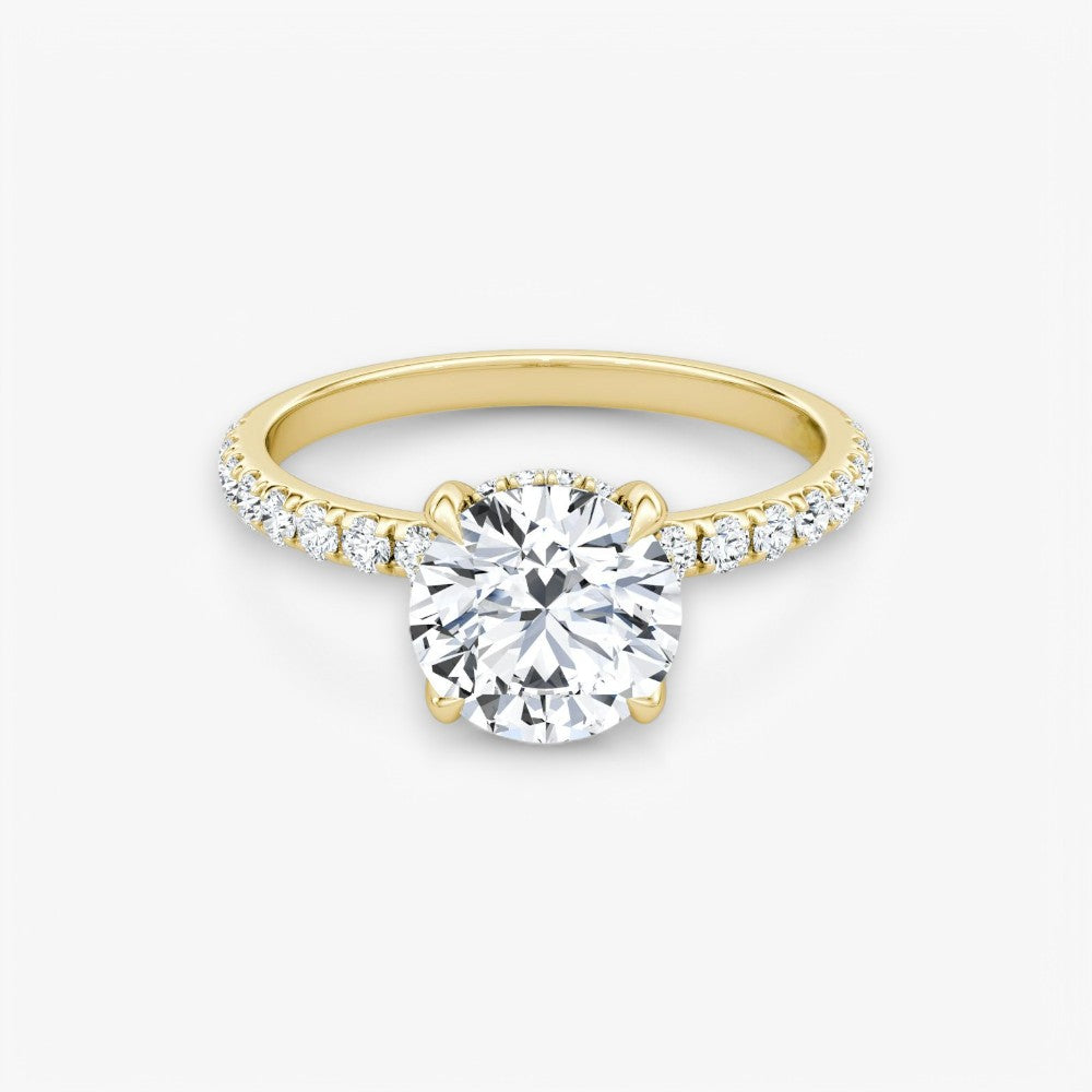 AMOUR (Rund Gelbgold mit Pave LABGROWN)