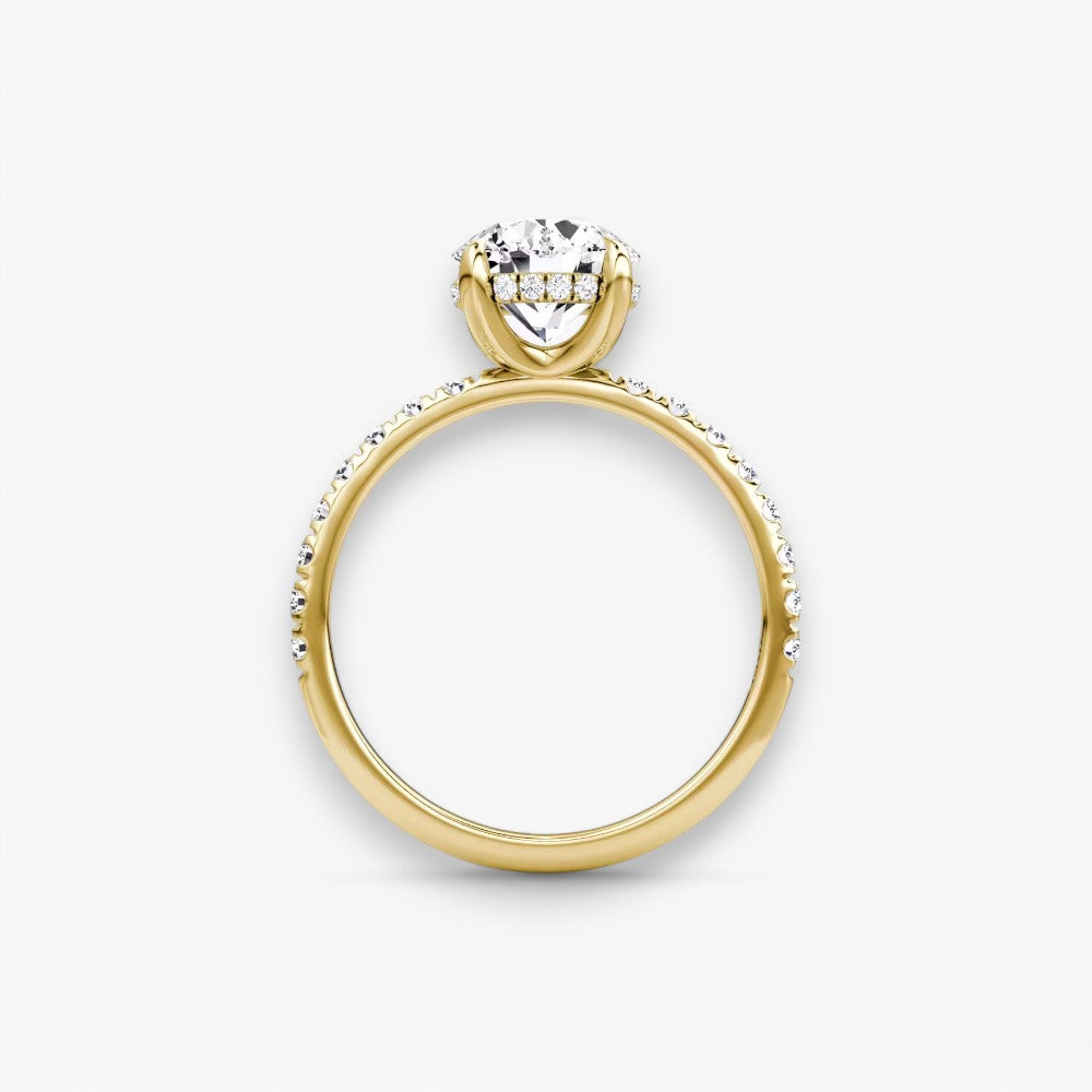AMOUR (Rund Gelbgold mit Pave LABGROWN)
