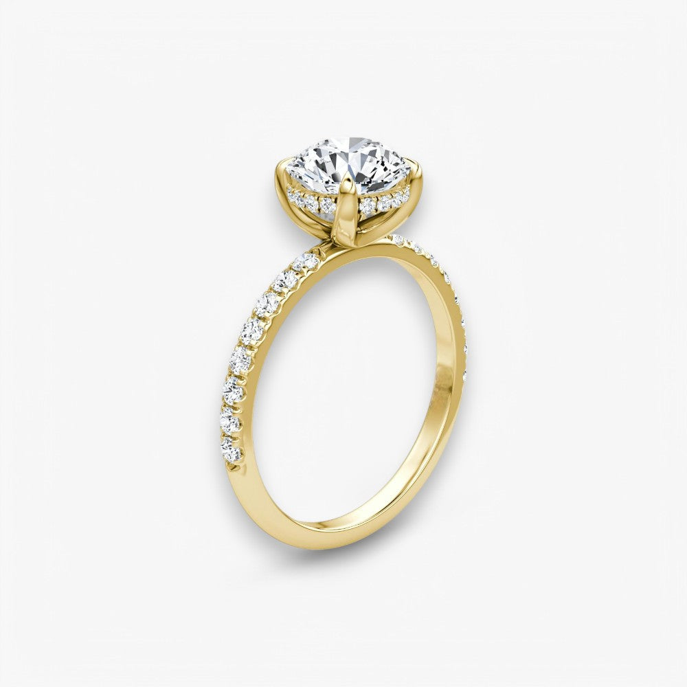 AMOUR (Rund Gelbgold mit Pave LABGROWN)
