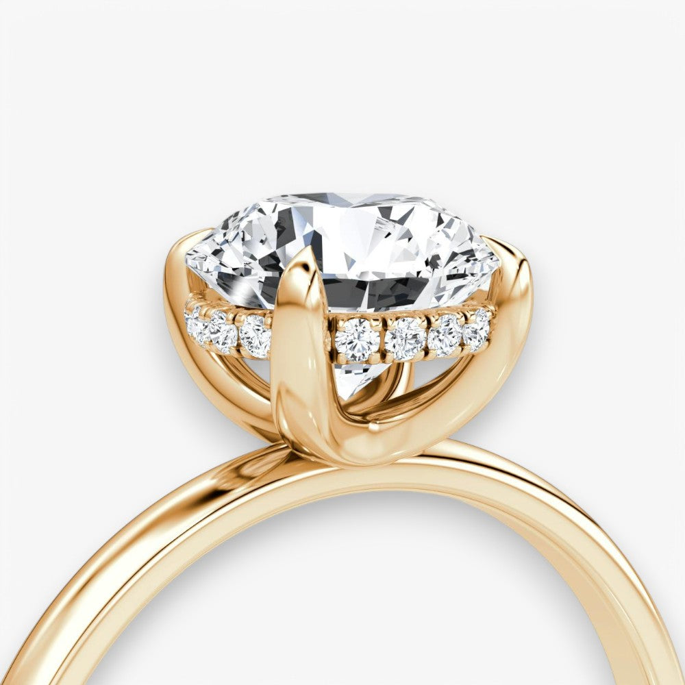 AMOUR (Rund natürlicher Diamant Rosegold ohne Pave)