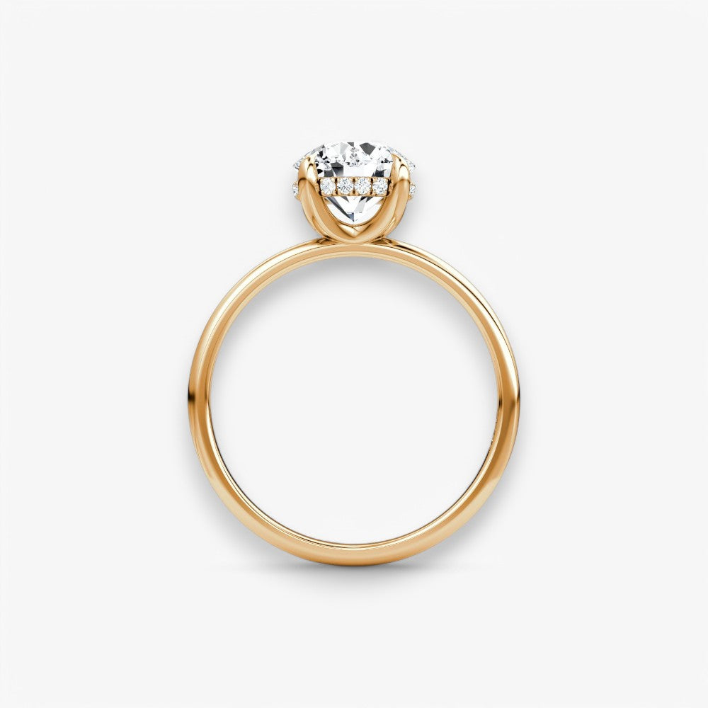 AMOUR (Rund natürlicher Diamant Rosegold ohne Pave)