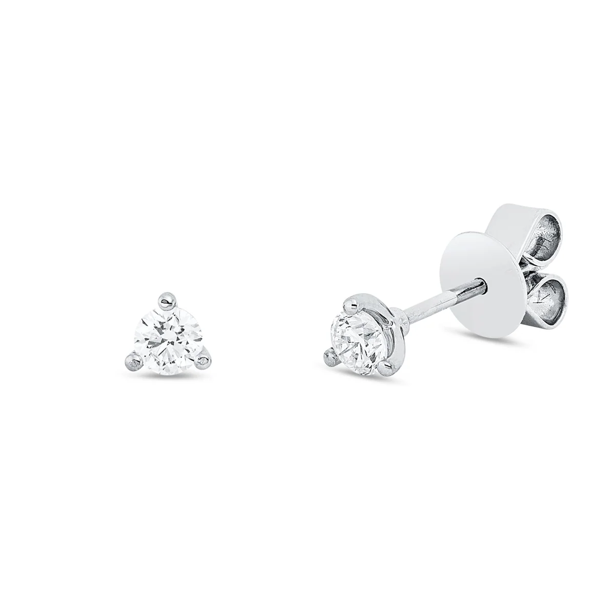 Solitaire Ohrstecker Weissgold - 2W428