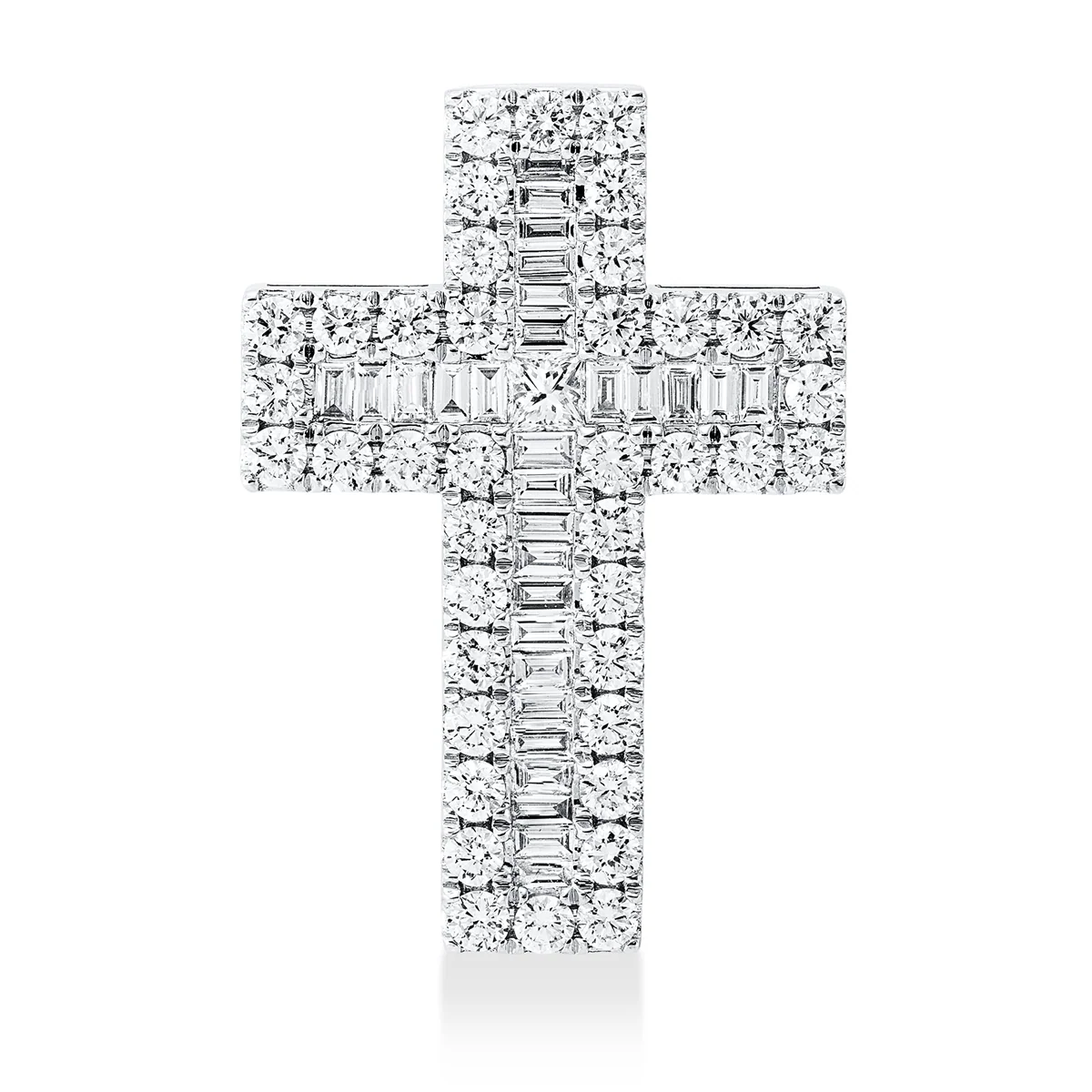 Kreuz Anhänger Weißgold - 3I485
