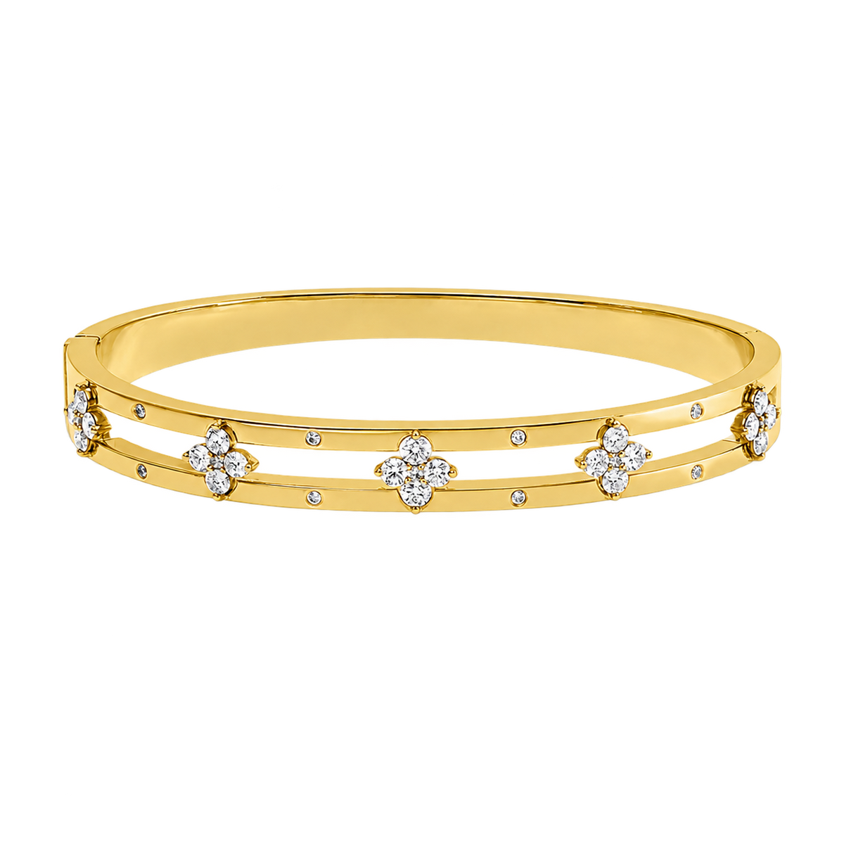 Armreif PÉTALE in Gelbgold – Produktansicht | NÓIR Diamonds