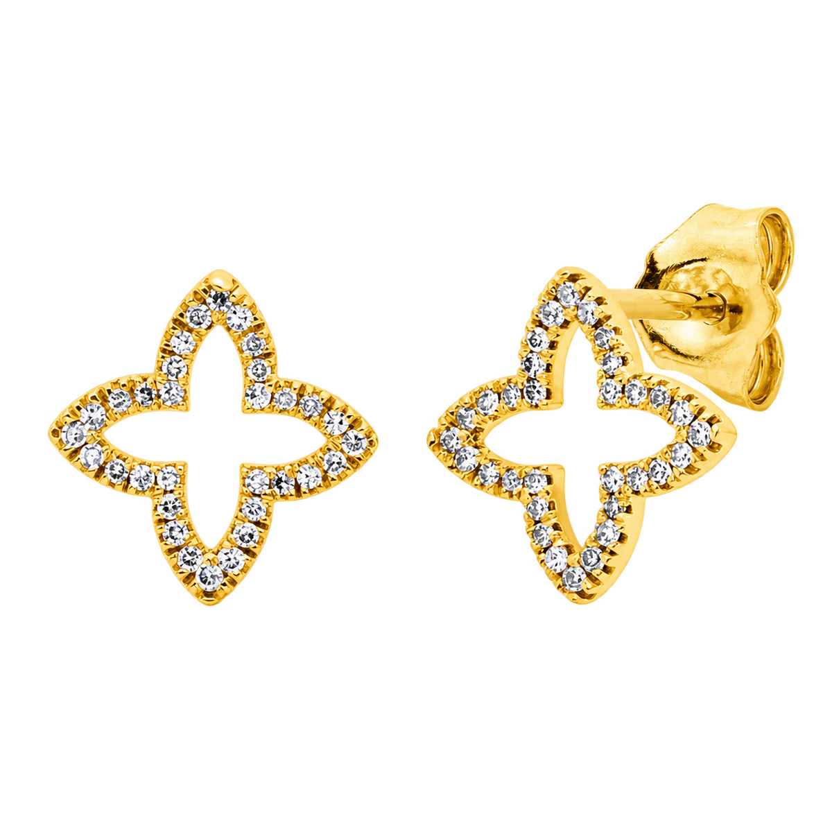 Ohrstecker ÉTOILE in Gelbgold – Produktansicht | NÓIR Diamonds