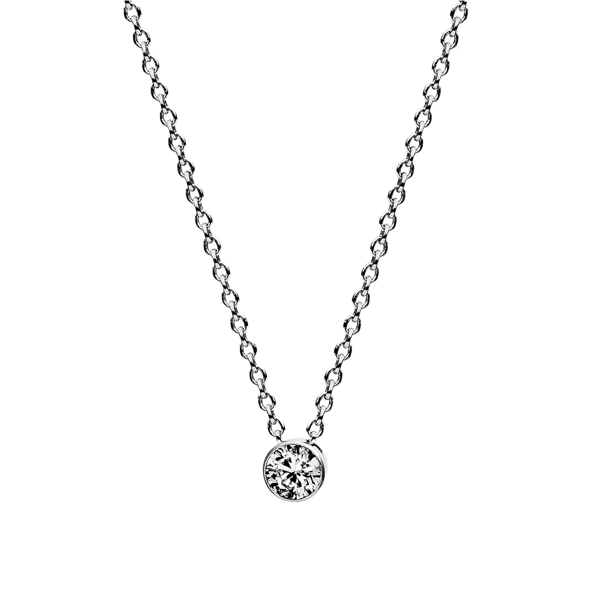 Solitaire Collier Weissgold - 4C968